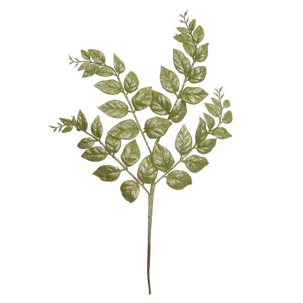 22" Lime Glitter Honey Locust Spray (12 pack)
