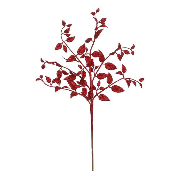 22" Red Glitter Mini Locust Spray (12 pack)