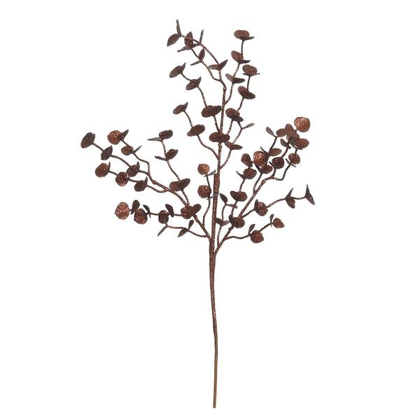 22" Chocolate Glitter Eucalyptus Spray (12 pack)