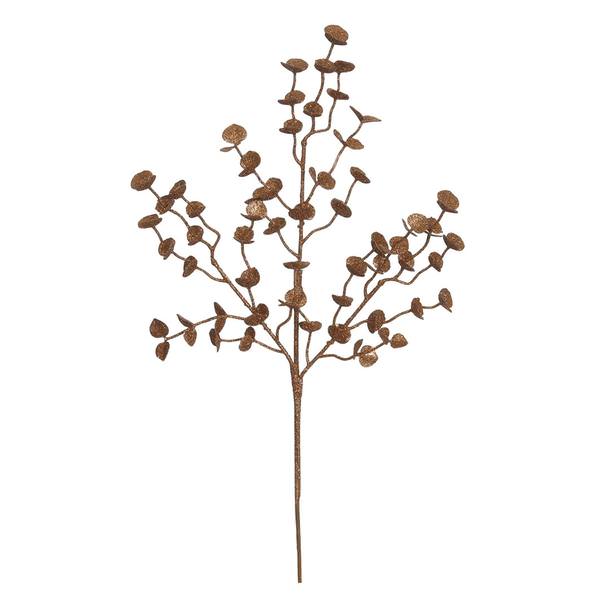 22" Copper Glitter Eucalyptus Spray (12 pack)