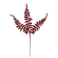 Vickerman 22" Red Glitter Locust Fern Spray (12 pack)