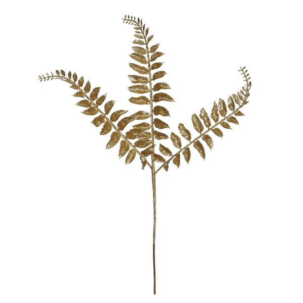 22" Gold Glitter Locust Fern Spray (12 pack)
