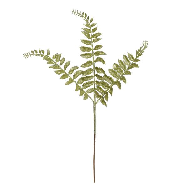 22" Lime Glitter Locust Fern Spray (12 pack)