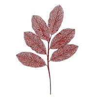 Vickerman 22" Red Glitter Magnolia Spray (12 pack)