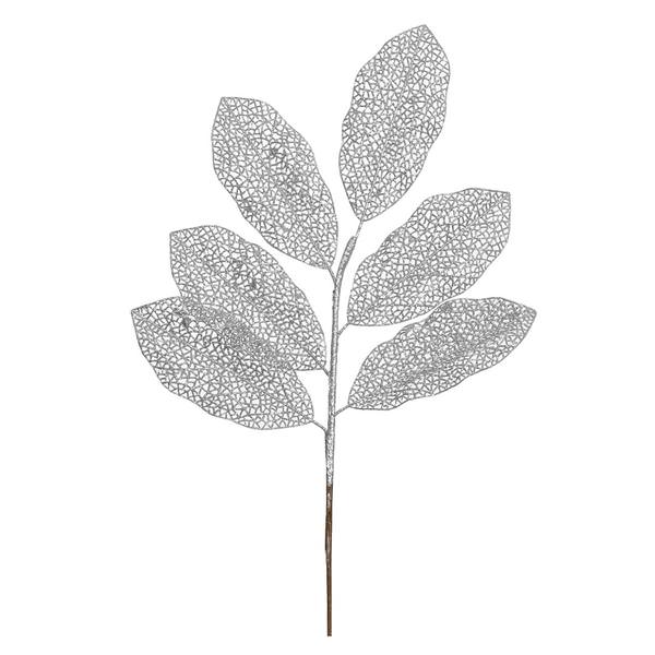 22" Silver Glitter Magnolia Spray (12 pack)