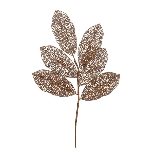 22" Copper Glitter Magnolia Spray (12 pack)