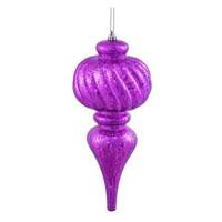 Vickerman 10" Purple Shiny Mercury Finial Ornament (3 pack)