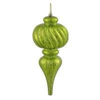 Vickerman 10" Lime Shiny Mercury Finial Ornament (3 pack)