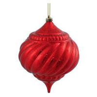 Vickerman 6" Red Shiny Mercury Onion Ball Ornament