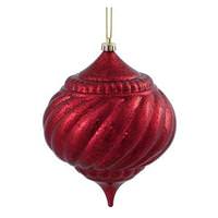 Vickerman 6" Burgundy Shiny Mercury Onion Ball Ornament