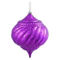 Vickerman 6" Purple Shiny Mercury Onion Ball Ornament