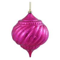 Vickerman 6" Cerise Shiny Mercury Onion Ball Ornament