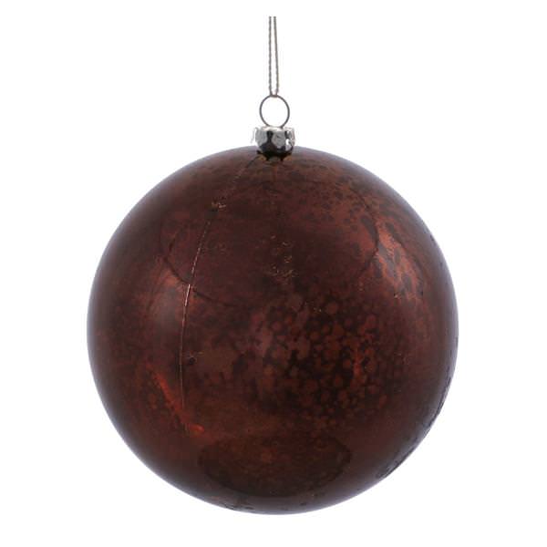 4.75" Chocolate Shiny Mercury Ball Ornament