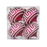 Vickerman 4" Magenta Matte Champagne Glitter Onion Ornament (4 pack)