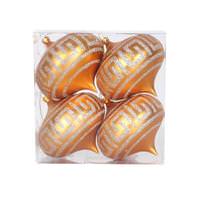 Vickerman 4" Antique Gold Matte Champagne Glitter Onion Ornament (4 pack)