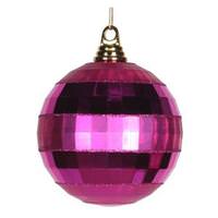 Vickerman 5.5" Cerise Shiny Matte Glitter Mirror Ball Ornament