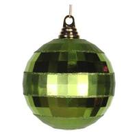Vickerman 5.5" Lime Shiny Matte Glitter Mirror Ball Ornament
