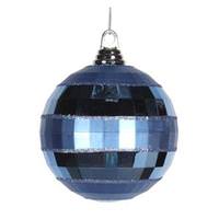 Vickerman 5.5" Lake Blue Shiny Matte Glitter Mirror Ball Ornament