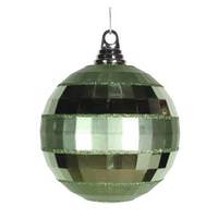 Vickerman 5.5" Celadon Shiny Matte Glitter Mirror Ball Ornament