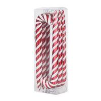 Vickerman 7.5" Red / White Iridescent Glitter Candy Cane Ornament (6 pack)