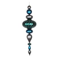 Vickerman 45" Sea Blue / Pewter / Teal Matte Jumbo Finial Ornament