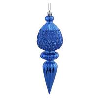 Vickerman 7.5" Blue Glitter Finial Ornament (3 pack)
