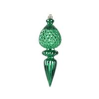 Vickerman 7.5" Green Glitter Finial Ornament (3 pack)