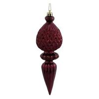 Vickerman 7.5" Burgundy Glitter Finial Ornament (3 pack)