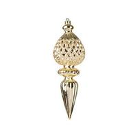Vickerman 7.5" Gold Glitter Finial Ornament (3 pack)