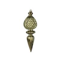 Vickerman 7.5" Dark Olive Glitter Finial Ornament (3 pack)