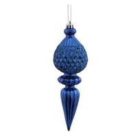 Vickerman 7.5" Sea Blue Glitter Finial Ornament (3 pack)