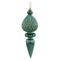 Vickerman 7.5" Emerald Glitter Finial Ornament (3 pack)