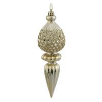 Vickerman 7.5" Champagne Glitter Finial Ornament (3 pack)