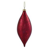 Vickerman 7" Burgundy Shiny Mercury Drop Ornament (4 pack)