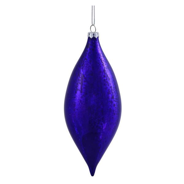 7" Purple Shiny Mercury Drop Ornament (4 pack)