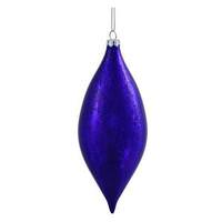 Vickerman 7" Purple Shiny Mercury Drop Ornament (4 pack)