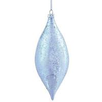 Vickerman 7" Silver Shiny Mercury Drop Ornament (4 pack)