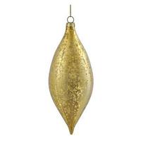 Vickerman 7" Gold Shiny Mercury Drop Ornament (4 pack)