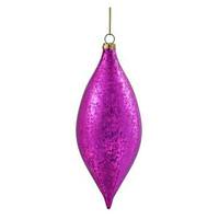 Vickerman 7" Cerise Shiny Mercury Drop Ornament (4 pack)