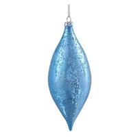 Vickerman 7" Teal Shiny Mercury Drop Ornament (4 pack)