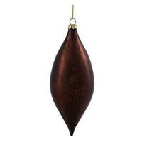 Vickerman 7" Chocolate Shiny Mercury Drop Ornament (4 pack)