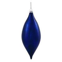 Vickerman 7" Sea Blue Shiny Mercury Drop Ornament (4 pack)