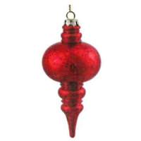 Vickerman 7" Red Shiny Mercury Finial Ornament (3 pack)