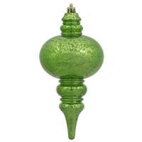 Vickerman 7" Green Shiny Mercury Finial Ornament (3 pack)