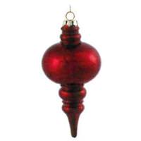 Vickerman 7" Burgundy Shiny Mercury Finial Ornament (3 pack)