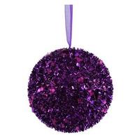 Vickerman 3" Purple Sequin Glitter Ball Ornament (6 pack)
