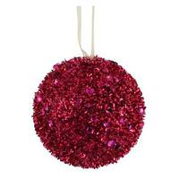 Vickerman 3" Cerise Sequin Glitter Ball Ornament (6 pack)