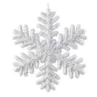 Vickerman 13.5" White Glitter Snowflake Ornament