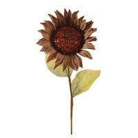Vickerman 22" Artificial Beige Burlap Sunflower 7" Flower Pick