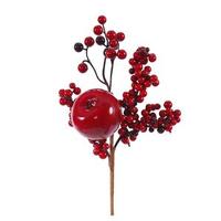 Vickerman 12" Artificial Red / Burgundy Apple Berry Outdoor Pick